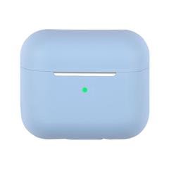 For AirPods 3 Solid Color Bluetooth Earphone Silicone Protective Case Cover - Sky Blue