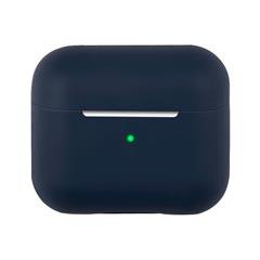 For AirPods 3 Solid Color Bluetooth Earphone Silicone Protective Case Cover - Midnight Blue