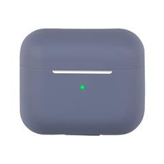 For AirPods 3 Solid Color Bluetooth Earphone Silicone Protective Case Cover - Lavender Grey