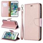 Étui Litchi en cuir pour iPhone 8 Plus / 7 Plus - Or Rose