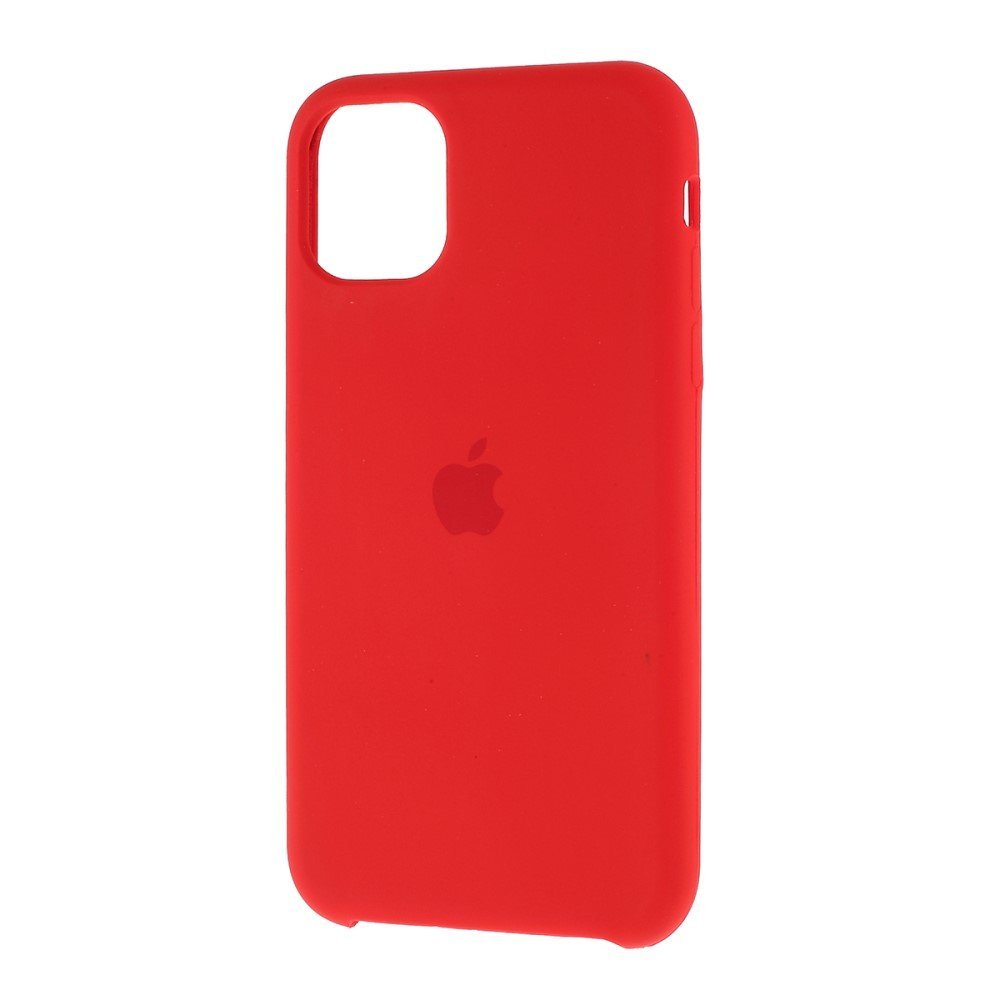 Silky Soft Touch Solid Silicone Phone Shell Case for iPhone 11 6.1 inch (2019) - Red – Image 2