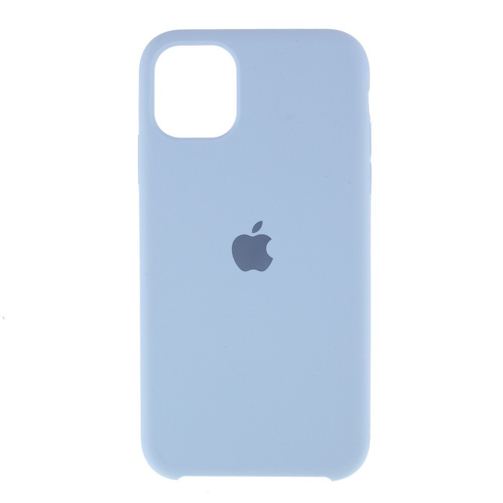 Silky Soft Touch Solid Silicone Phone Shell Case for iPhone 11 6.1 inch (2019) - Sky Blue