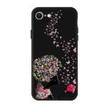 Coque TPU motif papillons et fleurs pour iPhone SE (2022)/SE (2020)/8/7