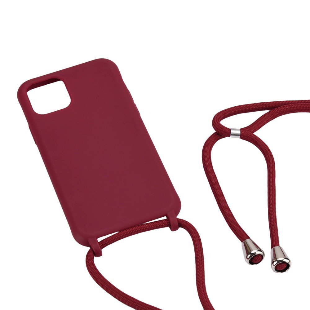 Coque TPU avec dragonne pour iPhone 11 Pro Max 6,5 pouces - Rouge – Image 2
