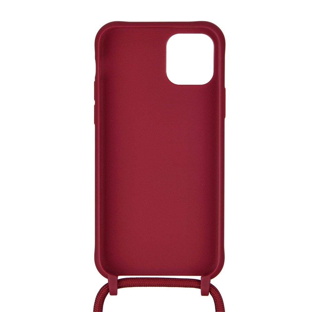 Coque TPU avec dragonne pour iPhone 11 Pro Max 6,5 pouces - Rouge – Image 3