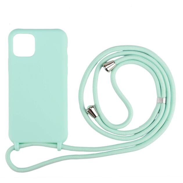 Coque TPU avec dragonne pour iPhone 11 Pro Max 6,5 pouces - Bleu Bébé