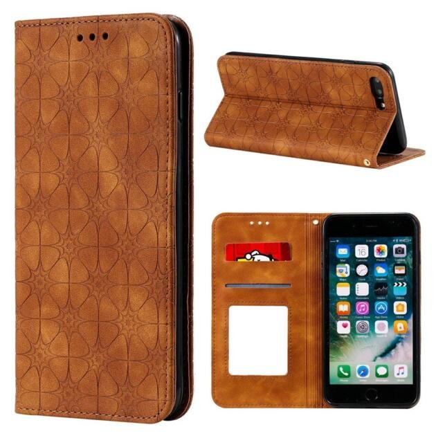 Étui avec carte pour iPhone 7 Plus/8 Plus 5,5 pouces - Marron