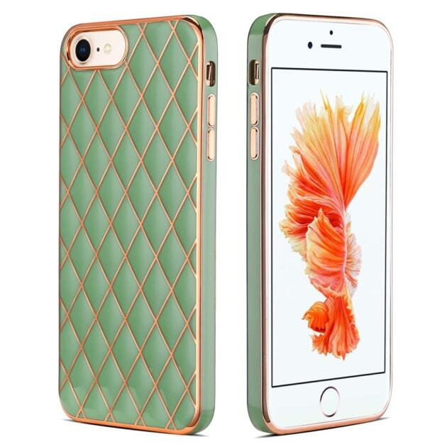 Coque antichoc rhombique pour iPhone 8/7/SE - Vert Clair