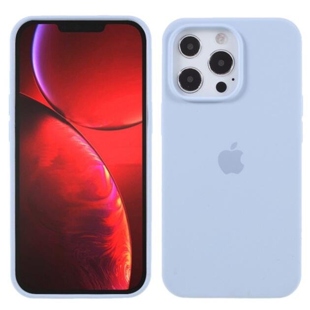 Coque silicone pour iPhone 13 Pro Max 6,7 pouces - Bleu Bébé