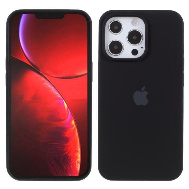 Coque silicone pour iPhone 13 Pro 6,1 pouces - Noir
