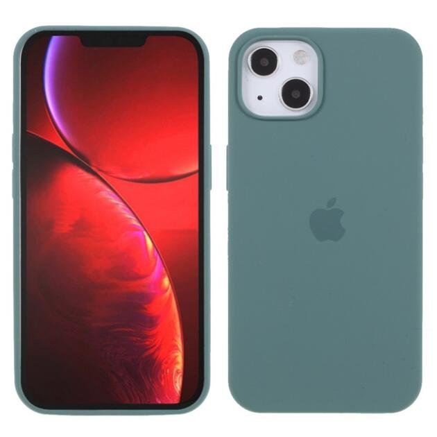 Coque silicone pour iPhone 13 mini 5,4 pouces - Vert Noirâtre