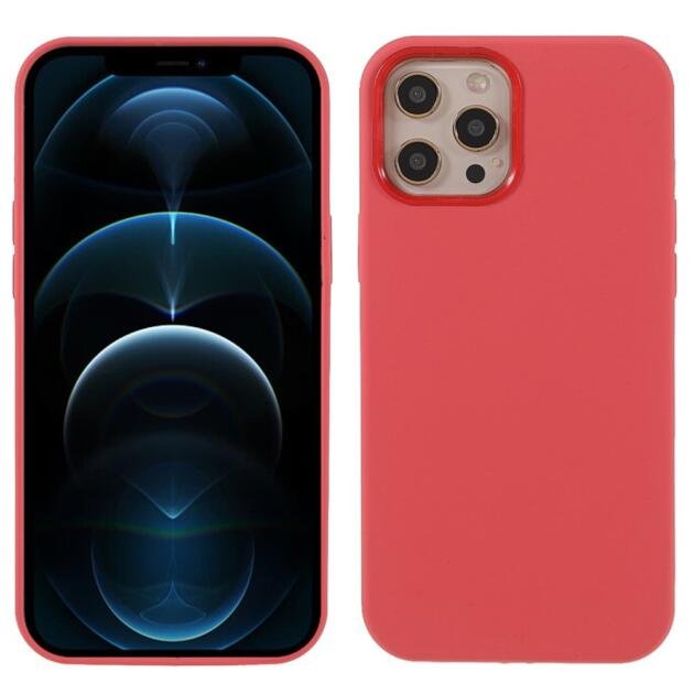 Coque silicone pour iPhone 12 Pro Max 6,7 pouces - Rouge