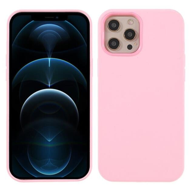 Coque silicone pour iPhone 12 Pro Max 6,7 pouces - Rose