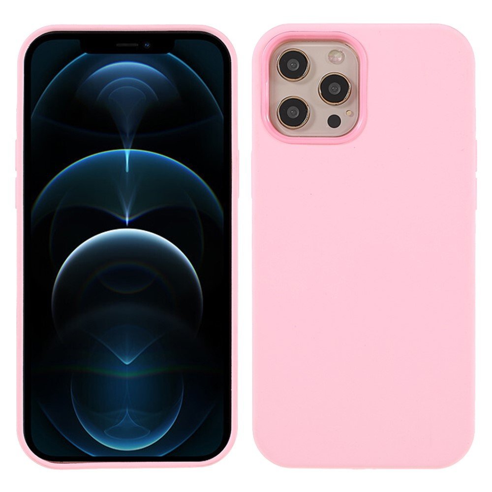 Soft Touch Solid Silicone Full-Body Protective Case for iPhone 12 Pro Max 6.7 inch - Rose Pink