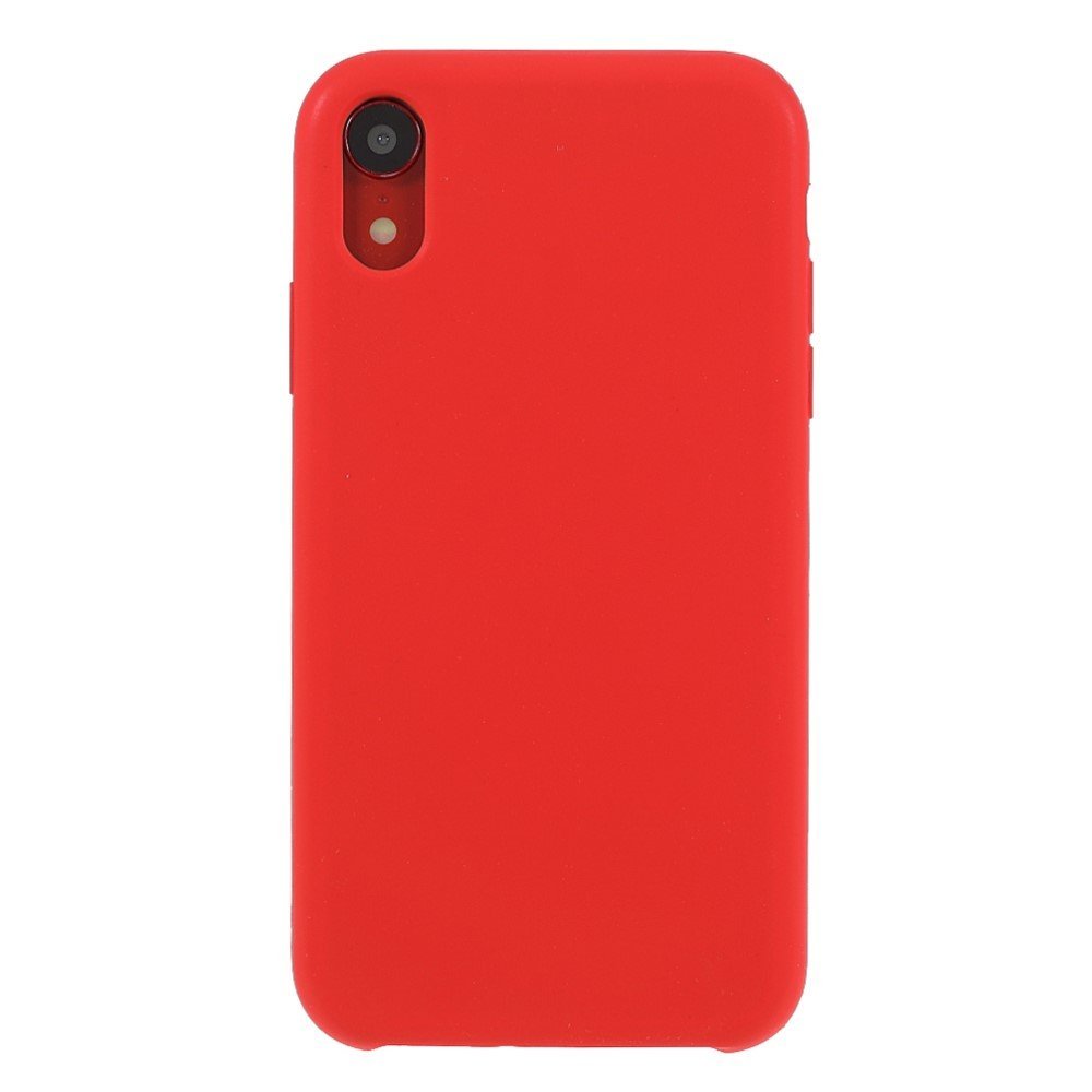 Solid Silicone Silky-Soft Touch Full-Body Protective Case for iPhone XR 6.1 inch - Red – Image 2