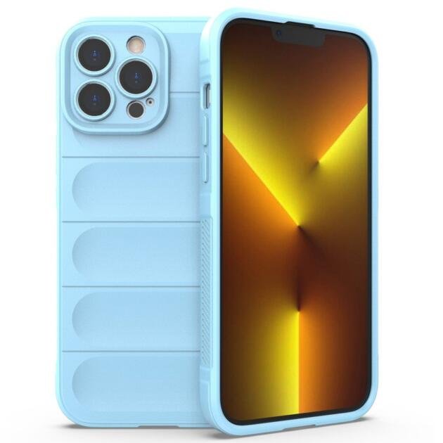 Coque TPU robuste pour iPhone 13 Pro Max 6,7 pouces - Bleu Bébé