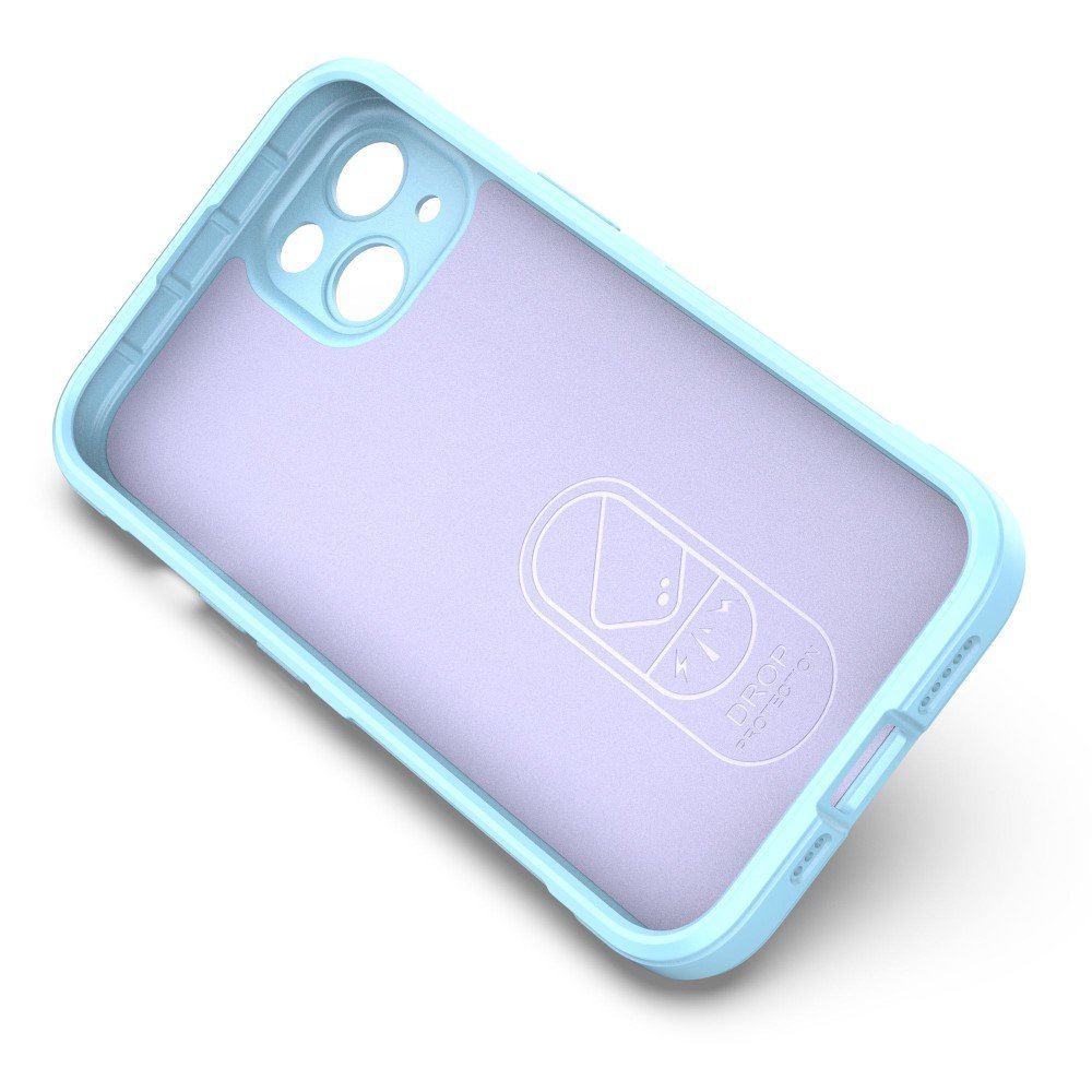 For iPhone 13 6.1 inch Bump Proof Rugged Back Shell Soft TPU Phone Protector Case - Baby Blue – Image 3