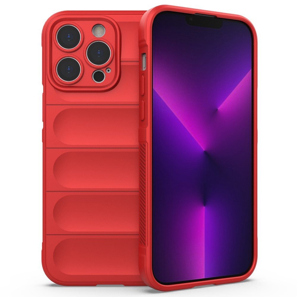For iPhone 14 Pro 6.1 inch Anti-fall Soft TPU Phone Case Scratch-resistant Drop-proof Cell Phone Cover - Red
