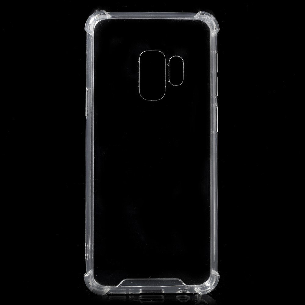 Crystal Clear Acrylic + Flexible TPU Hybrid Phone Case for Samsung Galaxy S9 G960 - Transparent