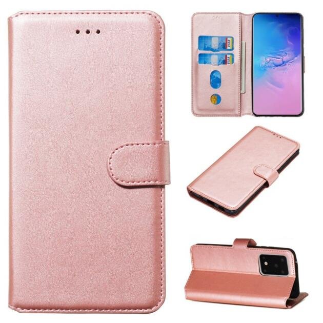 Étui portefeuille en cuir pour Samsung Galaxy S20 Ultra - Or Rose
