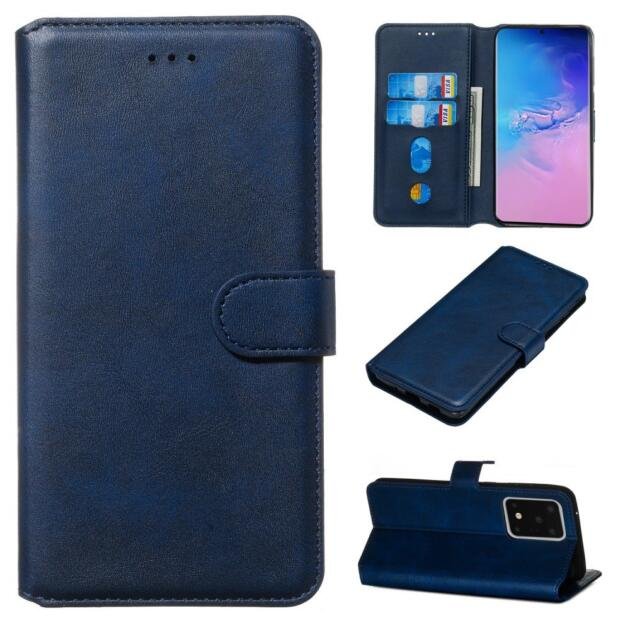 Étui portefeuille en cuir pour Samsung Galaxy S20 Ultra - Bleu