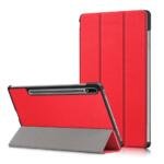 Étui en cuir tri-fold pour Samsung Galaxy Tab S7/S8 - Rouge
