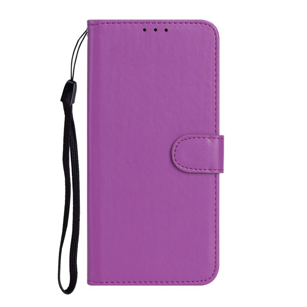 Solid Color Leather with Wallet Cover for Samsung Galaxy A21s - Purple – Image 3