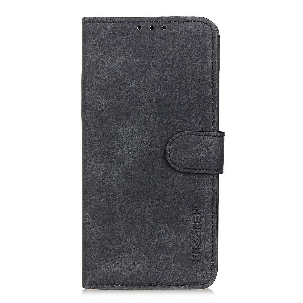 KHAZNEH Retro Leather Texture Phone Protective Case for Samsung Galaxy S21 Ultra 5G - Black – Image 2
