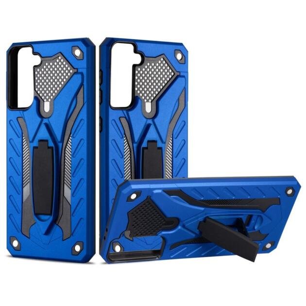 Coque avec support pour Samsung Galaxy S21 Plus 5G - Bleu