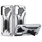 Coque avec support pour Samsung Galaxy S21 Plus 5G - Argent