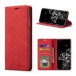 Étui portefeuille FORWENW pour Samsung Galaxy S21 Plus 5G - Rouge