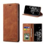 Étui portefeuille FORWENW pour Samsung Galaxy S21 Plus 5G - Marron