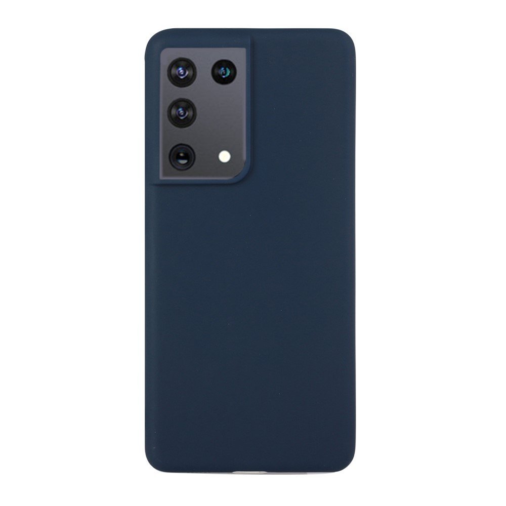 Candy Color Soft TPU Phone Shell for Samsung Galaxy S21 Ultra 5G - Dark Blue