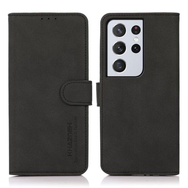 Étui portefeuille KHAZNEH pour Samsung Galaxy S21 Ultra 5G - Noir