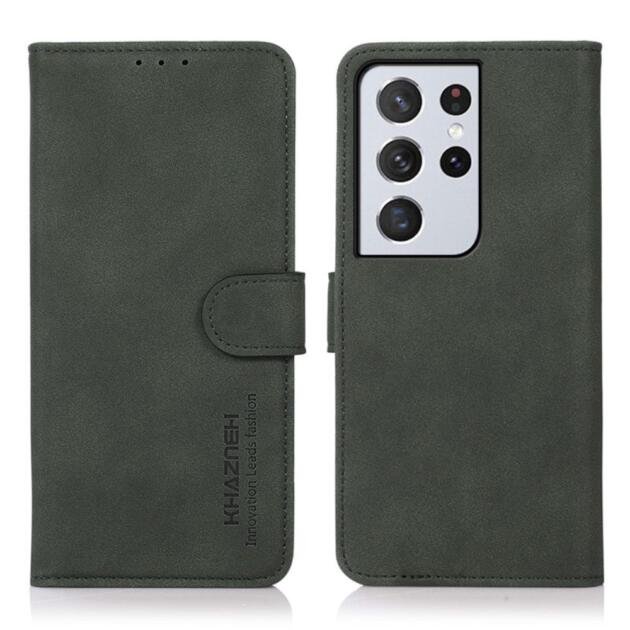 Étui portefeuille KHAZNEH pour Samsung Galaxy S21 Ultra 5G - Vert