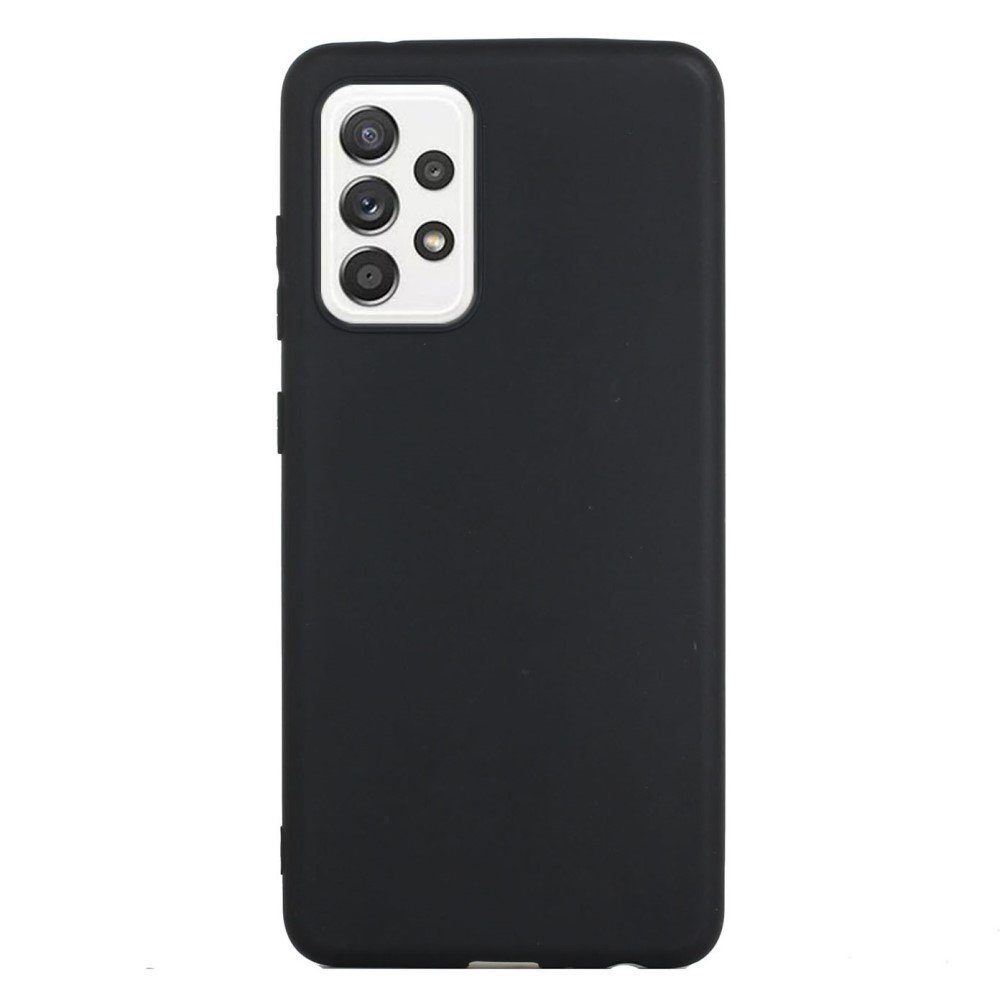 Matte Skin Shockproof TPU Phone Case Shell Cover for Samsung Galaxy A72 5G / 4G - Black