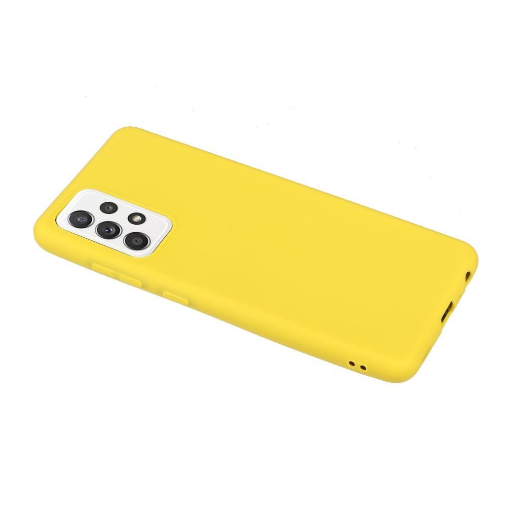 Matte Skin Shockproof TPU Phone Case Cover for Samsung Galaxy A52 5G/4G / A52s 5G - Yellow – Image 2