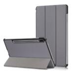 Étui en cuir tri-fold pour Samsung Galaxy Tab S7 FE/S7 Plus/S8+ - Gris