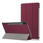 Étui en cuir tri-fold pour Samsung Galaxy Tab S7 FE/S7 Plus/S8+ - Bordeaux
