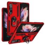 Coque avec support annulaire pour Samsung Galaxy Z Fold3 5G - Rouge