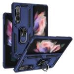 Coque avec support annulaire pour Samsung Galaxy Z Fold3 5G - Bleu