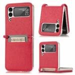 Étui en cuir pour Samsung Galaxy Z Flip3 5G - Rouge