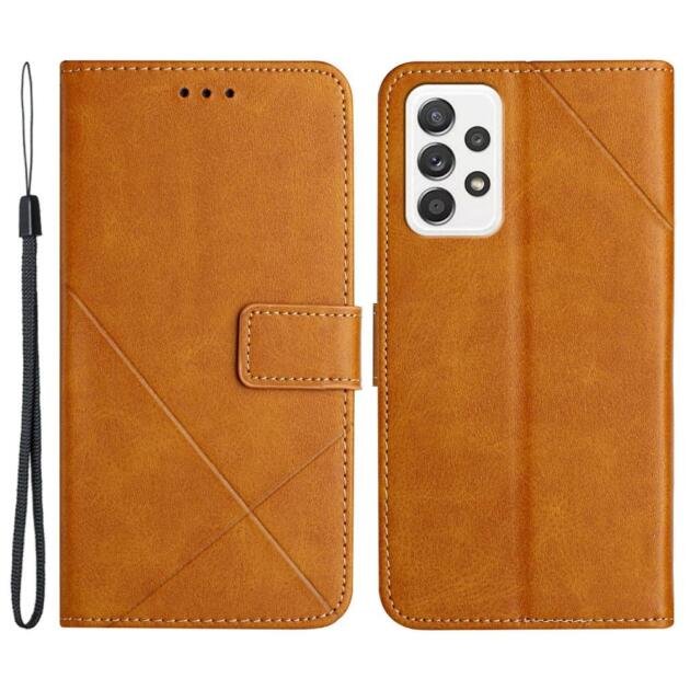 Étui portefeuille en cuir pour Samsung Galaxy A33 5G - Jaune