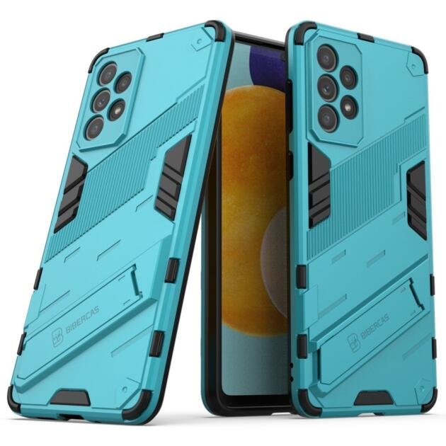 Coque avec support pour Samsung Galaxy A73 5G - Bleu Bébé
