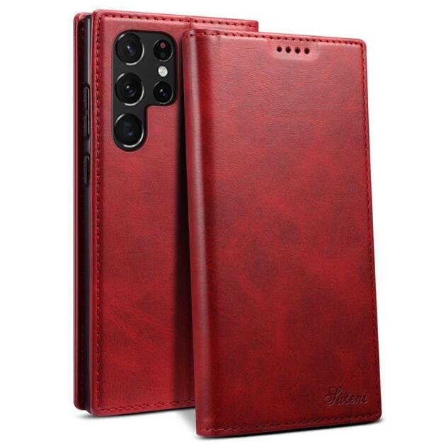 Étui SUTENI pour Samsung Galaxy S22 Ultra 5G - Rouge