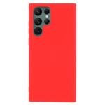Coque TPU mat pour Samsung Galaxy S22/S22 Ultra 5G - Rouge