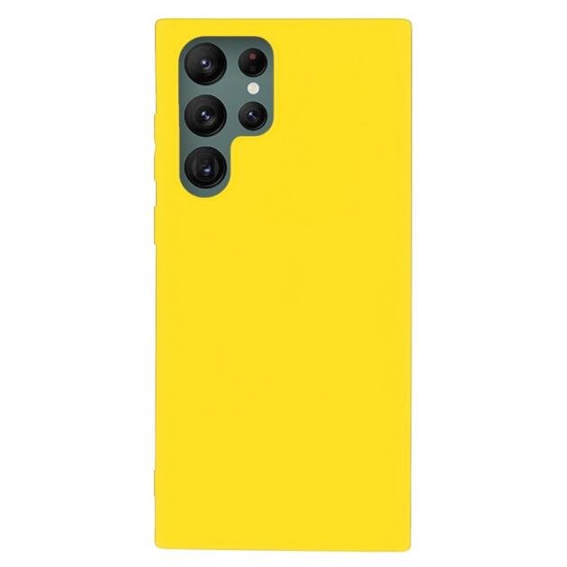 Coque TPU mat pour Samsung Galaxy S22/S22 Ultra 5G - Jaune
