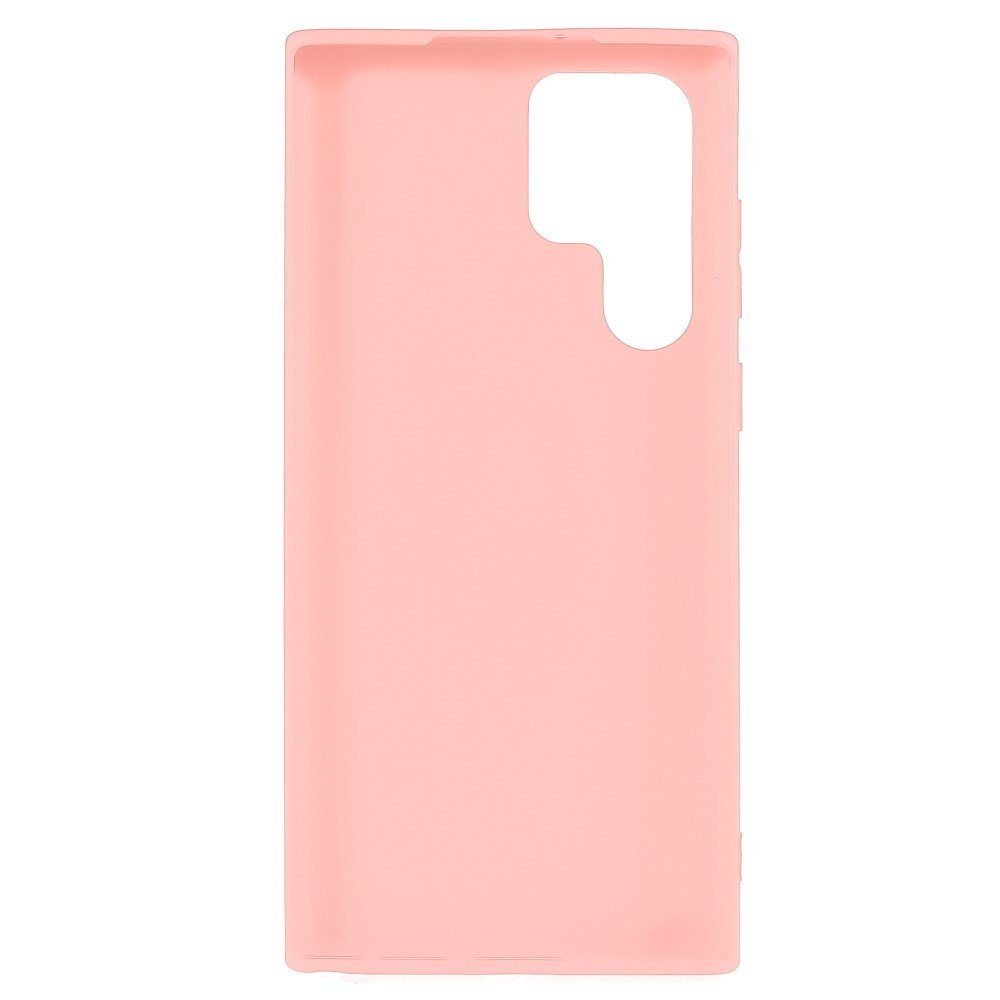 For Samsung Galaxy S22 S22 Ultra 5G Slim Fit Soft TPU Phone Back Cover Protective Matte Finish Coating Case - Light Pink – Image 3