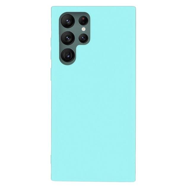 Coque TPU mat pour Samsung Galaxy S22/S22 Ultra 5G - Bleu Bébé