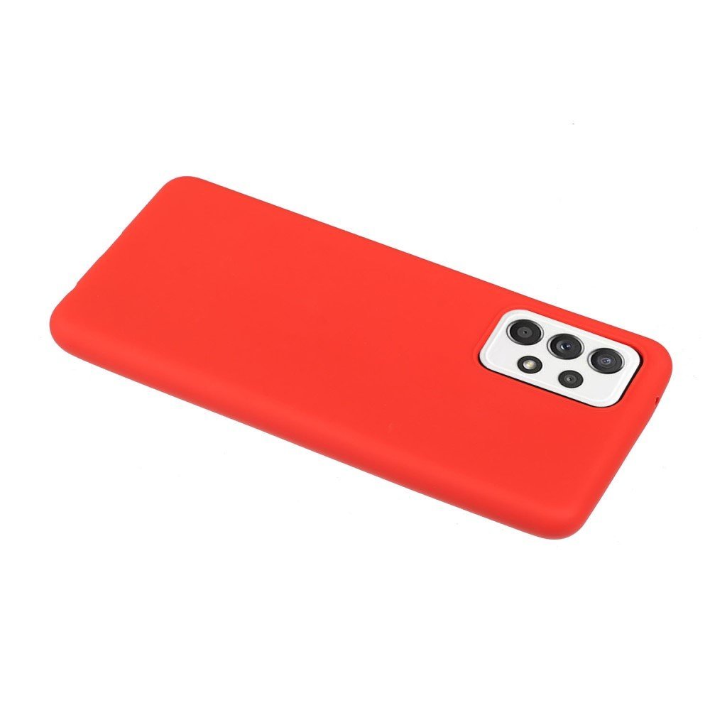 For Samsung Galaxy A73 5G Candy Color Matte Flexible TPU Protective Back Case Anti-drop Cover - Red – Image 3